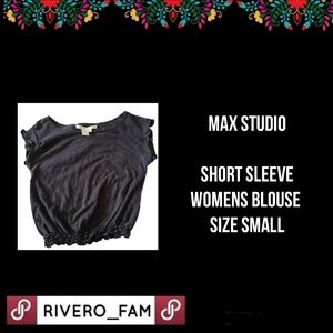 MAX STUDIO | SHORT SLEEVE |WOMENS BLOUSE | SIZE SMALL